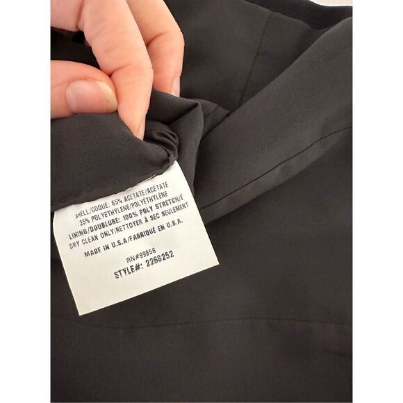 NWT Shoshanna Black Sheath Dress With Beaded-Chain Ruffle Size 6 - Picture 10 of 11